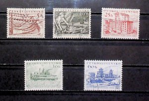 1956 Czechoslovakia Five Year Plan. Inscr. 1956-1960 Used Full Set A23P30F12744-