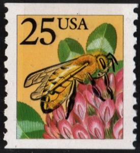 SC#2281 25¢ Honeybee Coil Single (1988) MNH