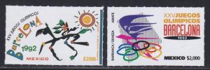 Mexico # 1718-1719, Barcelona Summer Olympics, NH, 1/2 Cat.