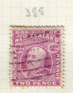 NEW ZEALAND; 1909-12 early Ed VII issue fine used Shade of 2d. value