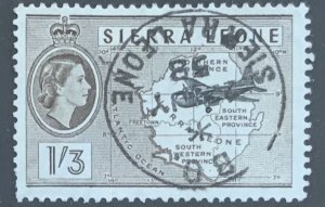 SIERRA LEONE 1956 1/3 SG218 USED