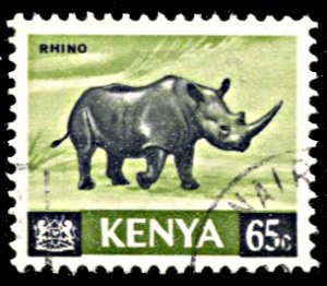 Kenya 27, used, Black Rhinoceros