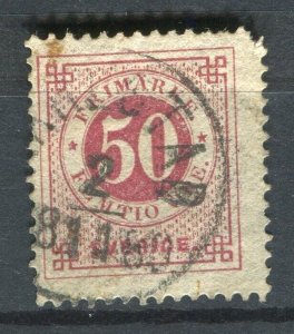 SWEDEN; 1880s early classic 'ore' issue used 50ore. value fair Postmark