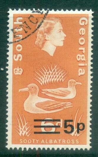 South Georgia 1971-72 QEII Definitives Surcharges 5p on 6d FU lot77985