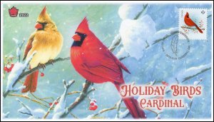 CA22-057, 2022, Holiday Birds, First Day of Issue, Pictorial Postmark, Cardinal,