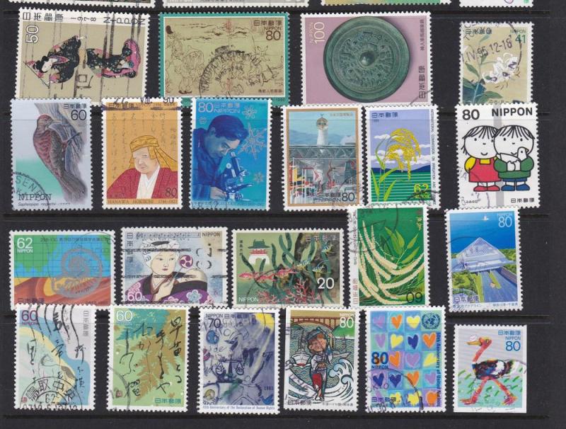 50 Japanese Postage Stamps Colorful and Cute Stamps