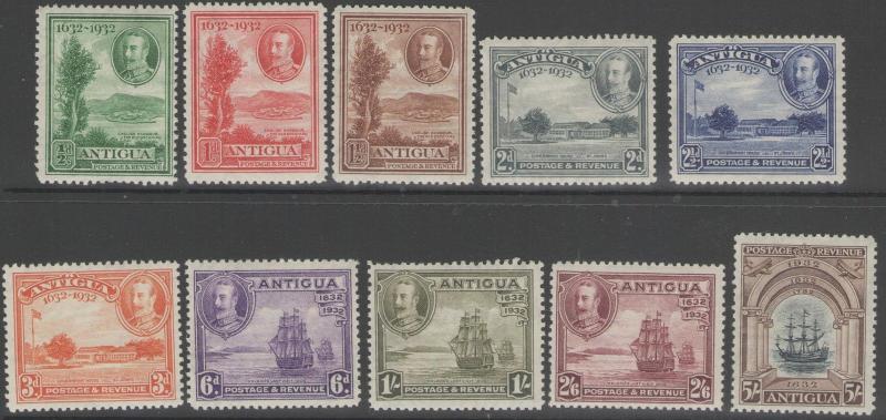 ANTIGUA SG81/90 1932 TERCENTENARY SET MTD MINT