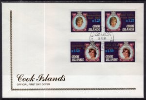 Cook Islands 833-834 Princess Diana Prince Henry U/A FDC