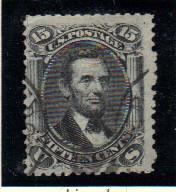 #91 Used fine  E-grill 15c black Lincoln 1867 Issue  