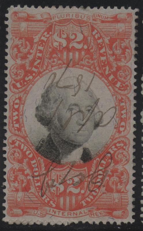 US Revenue Stamp Scott #R145 VF+ With M/S Cancel, sound