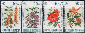 Indonesia B195-98 - Mint-NH - Flowers (1966) (cv $4.65)