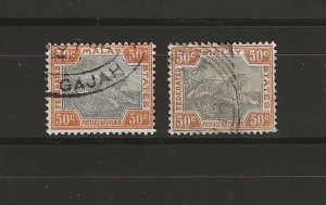 MALAYA 1900/01 SG 22a + 22b USED