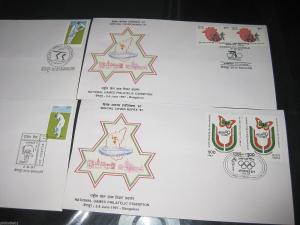 India 1997 Athletics Sports Wheel Ball Games NGPEX Banglore diff. Covers # 18066