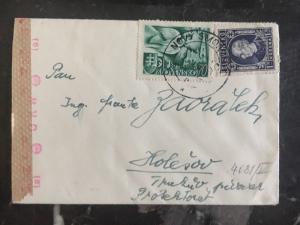 1941 Slovakia Local Censored Cover To holesov Czech Republic