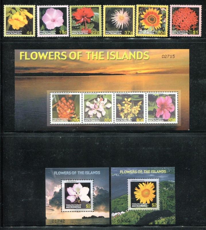 Micronesia 673-684, MNH, 2005 Flowers. x27189