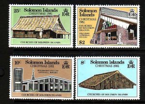 Solomon Is.-Sc#457-60- id9-unused NH set-Christmas-1981-