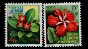 New Caledonia (NCE) Scott 304-305 MH*  1958  Flower Issue
