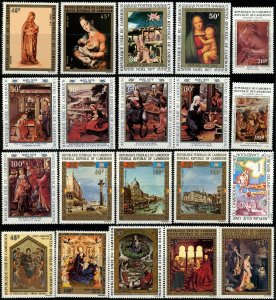 Cameroun Paintings Art Christianity Postage Africa Stamp Collection Used Mint