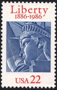 SC#2224 22¢ Statue of Liberty, 100th Anniversary Single (1986) MNH