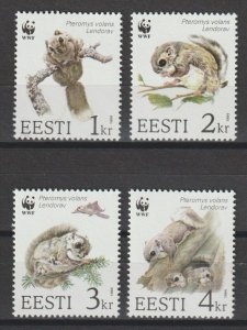 ESTONIA 1994 WWF SG 237/40 MNH