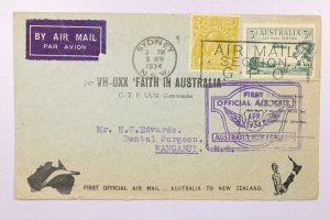 Australia 1934 First Flight to New Zealand - L39959