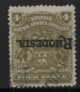 RHODESIA  87a  USED ERROR