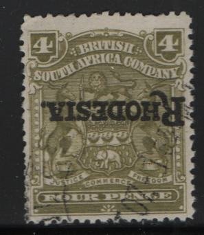 RHODESIA  87a  USED ERROR