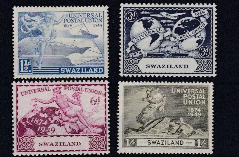 SWAZILAND     1949  UPU SET OF 4   MH   