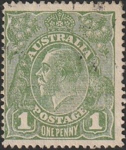 Australia 1924 Sc#62 Green KGV Head USED-F-VF.