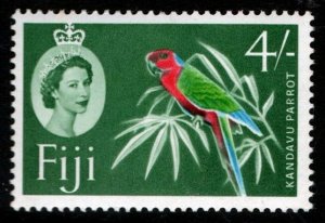 Fiji SC#173 Queen Elizabeth II 4/- Kandavu Parrot MNH