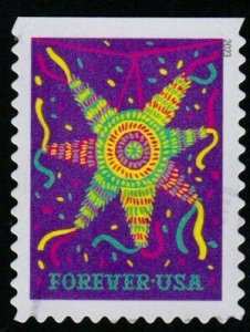 SC# 5813 - (66c) - Pinatas - Purple background - Used Single - Off Paper