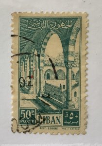 Lebanon  1954  Scott 283  used - 50p, Gallery, Beit-Ed-Din palace