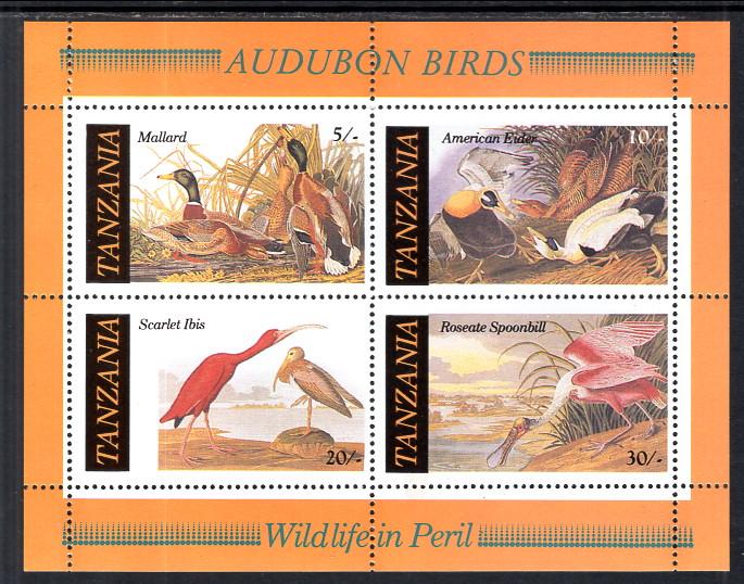 Tanzania 309a Birds Souvenir Sheet MNH VF