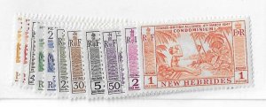 New Hebrides Sc #82-92  set of 11 OG VF