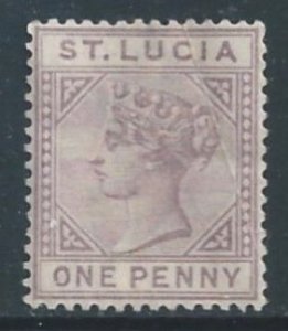 St. Lucia #29 Mint No Gum 1p Queen Victoria - Die B