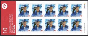 Canada #2365a P  Queen Elizabeth II (2010). Booklet of 10 stamps. MNH