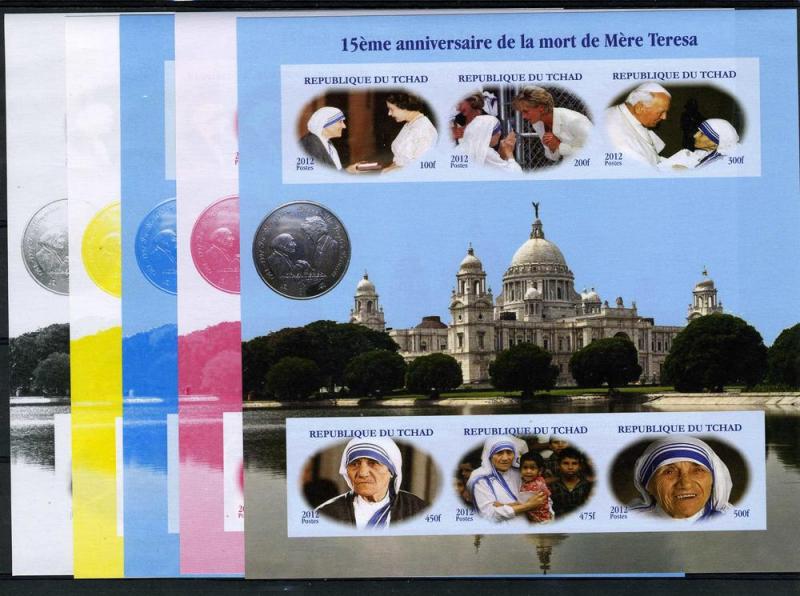 Chad Diana Pope John Paul II Mother teresa Color proofs+original