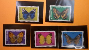 Djibouti 1984 Butterflies Scott# 568-572 complete MNH XF set of 5