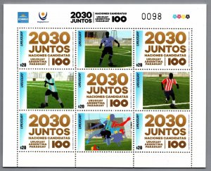 2030 Football FIFA Soccer World championship Hosting sheet URUGUAY MNH **