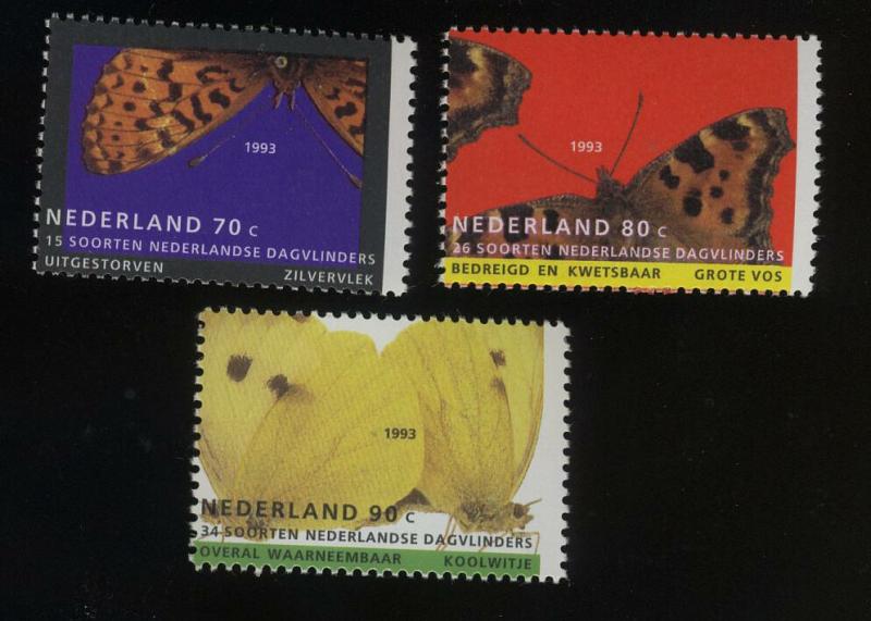  Netherlands 1993, Butterflies, MNH    # 830-832