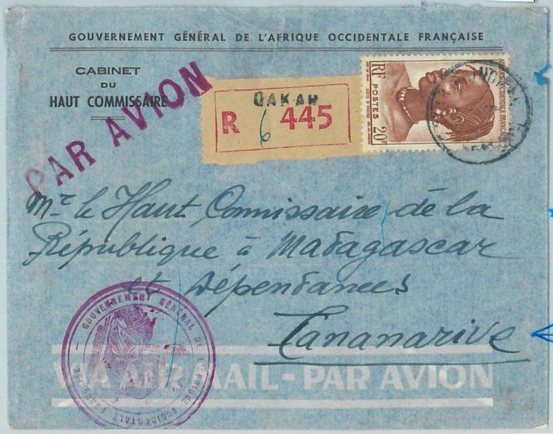 67330 -  Afrique Occidental SENEGAL - Postal History: COVER to MADAGASCAR