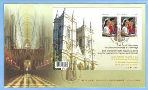 Royal Wedding, William and Kate , Canada FDC, 2011, (CAFDC2477)