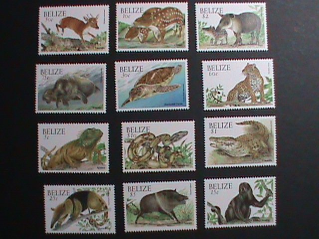BELIZE-2000-SC#1119-30 BEAUTIFUL LOVELY FAUNA-MNH-COMPLETE SET OF 12 VF