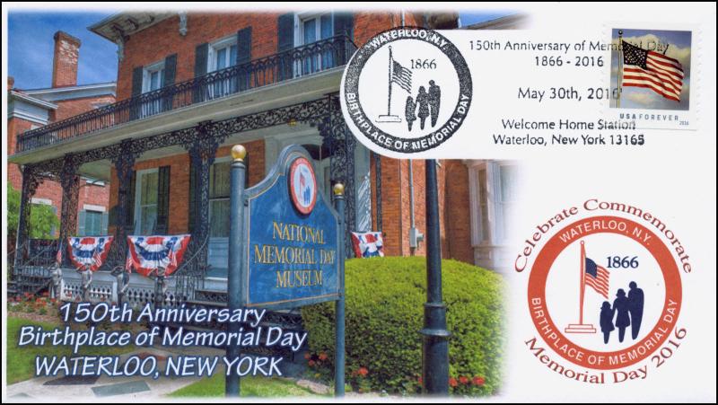 2016, Memorial Day, 150th Anniv, Waterloo NY, Birthplace, May 30th, 16-121