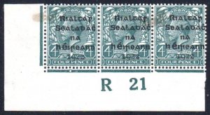 1922 Dollard Control strip of 3 R21 I, R!