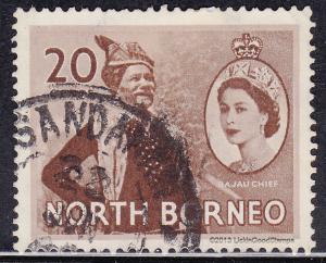 North Borneo 269 USED 1954 Bajau Chief