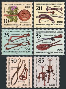 Germany-GDR 2213-2218, MNH. Michel 2640-2645. Historic Medical instruments,1981.