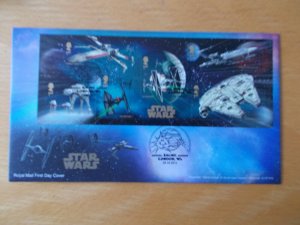 2015 Star Wars M/Sheet MS3770 on First Day Cover with Ealing, London W5 SHS