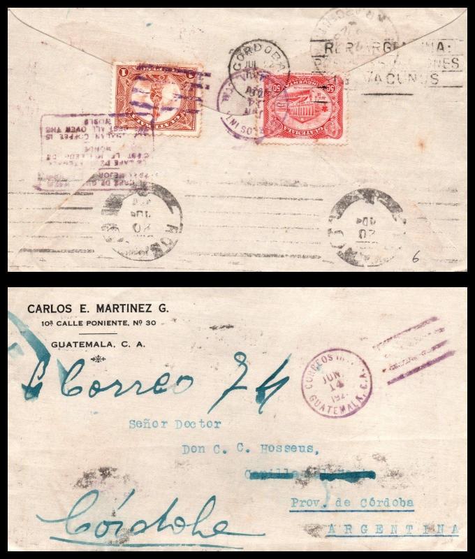 Goldpath: Guatemala cover, 1920, To Argentina , CV23_P13