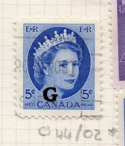 Canada 1955-56 Early Issue Fine Used 5c. G Optd NW-217410